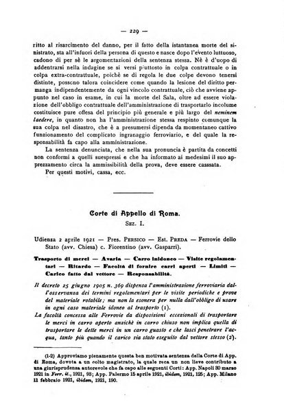 Le ferrovie italiane rivista quindicinale di dottrina, giurisprudenza, legislazione ed amministrazione ferroviaria