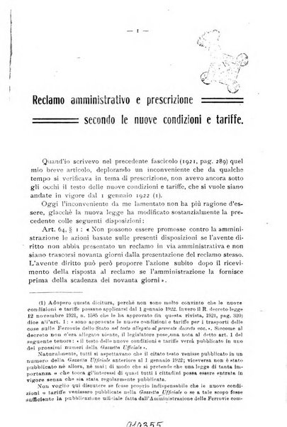 Le ferrovie italiane rivista quindicinale di dottrina, giurisprudenza, legislazione ed amministrazione ferroviaria