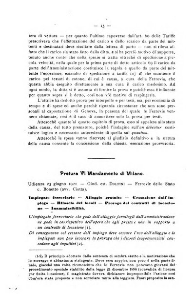 Le ferrovie italiane rivista quindicinale di dottrina, giurisprudenza, legislazione ed amministrazione ferroviaria