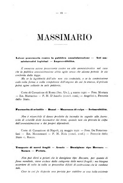 Le ferrovie italiane rivista quindicinale di dottrina, giurisprudenza, legislazione ed amministrazione ferroviaria