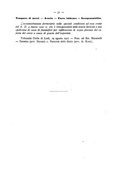 Le ferrovie italiane rivista quindicinale di dottrina, giurisprudenza, legislazione ed amministrazione ferroviaria