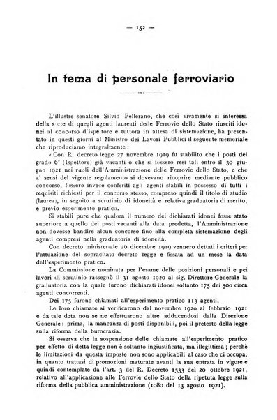 Le ferrovie italiane rivista quindicinale di dottrina, giurisprudenza, legislazione ed amministrazione ferroviaria