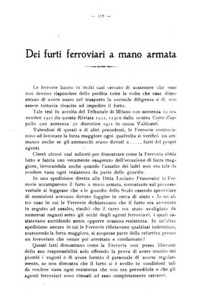 Le ferrovie italiane rivista quindicinale di dottrina, giurisprudenza, legislazione ed amministrazione ferroviaria