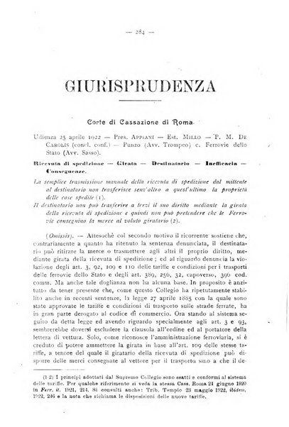 Le ferrovie italiane rivista quindicinale di dottrina, giurisprudenza, legislazione ed amministrazione ferroviaria