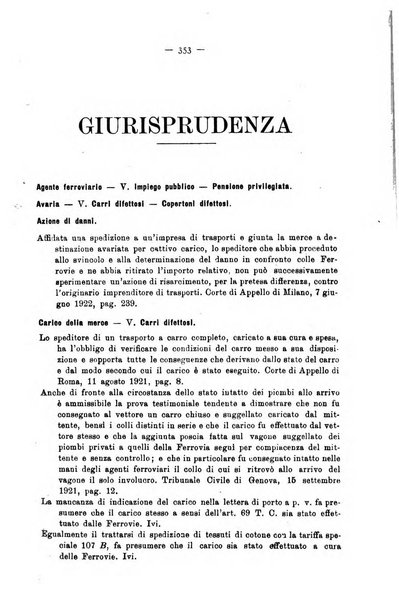 Le ferrovie italiane rivista quindicinale di dottrina, giurisprudenza, legislazione ed amministrazione ferroviaria