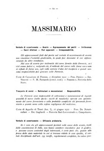 Le ferrovie italiane rivista quindicinale di dottrina, giurisprudenza, legislazione ed amministrazione ferroviaria