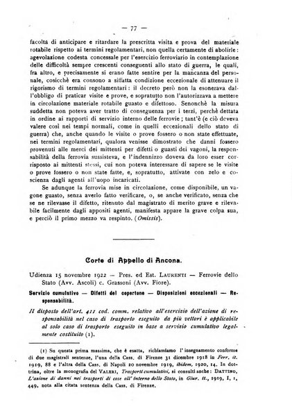 Le ferrovie italiane rivista quindicinale di dottrina, giurisprudenza, legislazione ed amministrazione ferroviaria