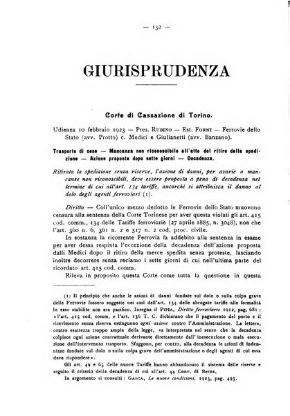 Le ferrovie italiane rivista quindicinale di dottrina, giurisprudenza, legislazione ed amministrazione ferroviaria