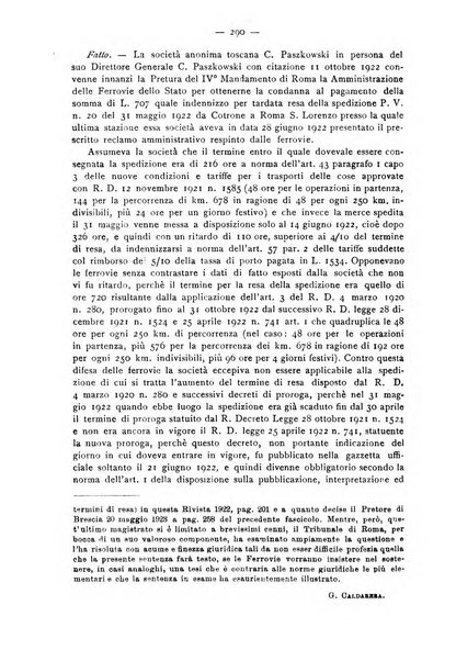 Le ferrovie italiane rivista quindicinale di dottrina, giurisprudenza, legislazione ed amministrazione ferroviaria