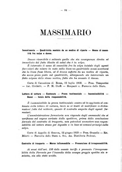 Le ferrovie italiane rivista quindicinale di dottrina, giurisprudenza, legislazione ed amministrazione ferroviaria