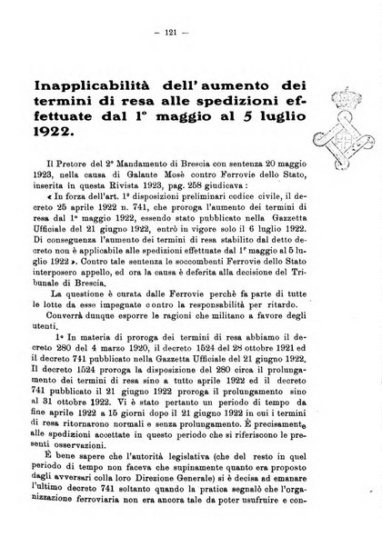 Le ferrovie italiane rivista quindicinale di dottrina, giurisprudenza, legislazione ed amministrazione ferroviaria