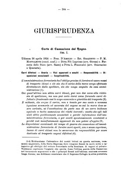 Le ferrovie italiane rivista quindicinale di dottrina, giurisprudenza, legislazione ed amministrazione ferroviaria