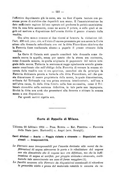 Le ferrovie italiane rivista quindicinale di dottrina, giurisprudenza, legislazione ed amministrazione ferroviaria