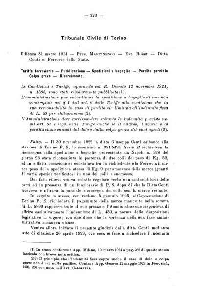 Le ferrovie italiane rivista quindicinale di dottrina, giurisprudenza, legislazione ed amministrazione ferroviaria