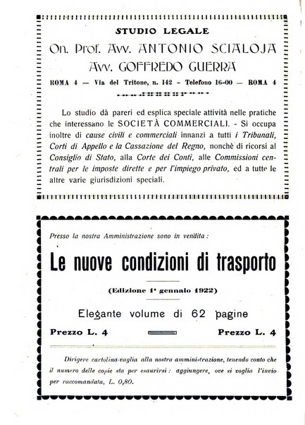 Le ferrovie italiane rivista quindicinale di dottrina, giurisprudenza, legislazione ed amministrazione ferroviaria