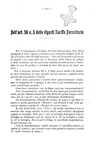 Le ferrovie italiane rivista quindicinale di dottrina, giurisprudenza, legislazione ed amministrazione ferroviaria