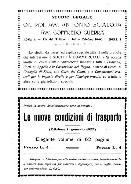 Le ferrovie italiane rivista quindicinale di dottrina, giurisprudenza, legislazione ed amministrazione ferroviaria