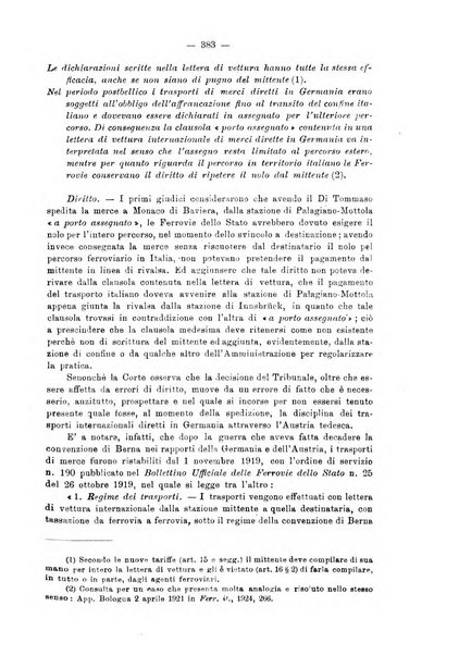 Le ferrovie italiane rivista quindicinale di dottrina, giurisprudenza, legislazione ed amministrazione ferroviaria