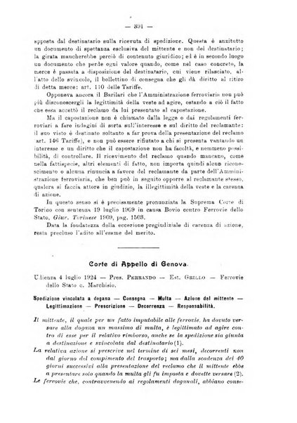 Le ferrovie italiane rivista quindicinale di dottrina, giurisprudenza, legislazione ed amministrazione ferroviaria