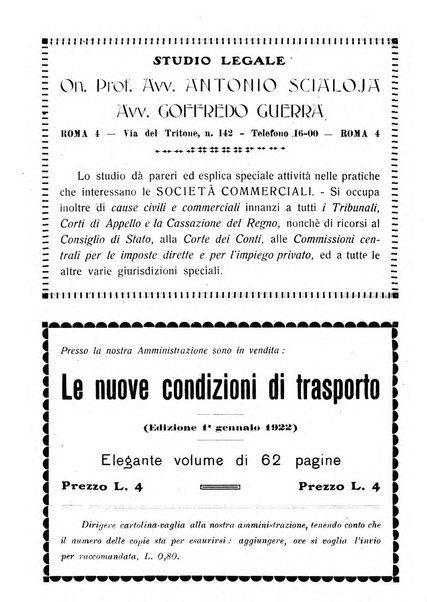 Le ferrovie italiane rivista quindicinale di dottrina, giurisprudenza, legislazione ed amministrazione ferroviaria