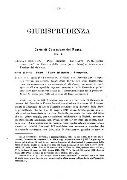 Le ferrovie italiane rivista quindicinale di dottrina, giurisprudenza, legislazione ed amministrazione ferroviaria