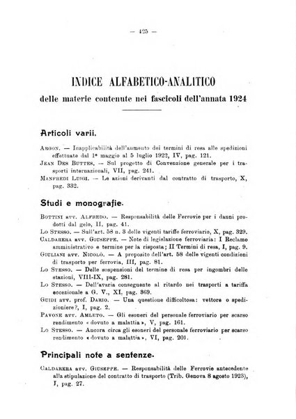 Le ferrovie italiane rivista quindicinale di dottrina, giurisprudenza, legislazione ed amministrazione ferroviaria