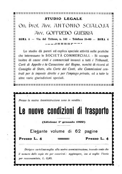 Le ferrovie italiane rivista quindicinale di dottrina, giurisprudenza, legislazione ed amministrazione ferroviaria