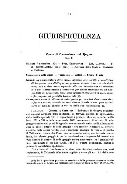 Le ferrovie italiane rivista quindicinale di dottrina, giurisprudenza, legislazione ed amministrazione ferroviaria