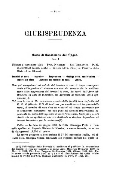 Le ferrovie italiane rivista quindicinale di dottrina, giurisprudenza, legislazione ed amministrazione ferroviaria