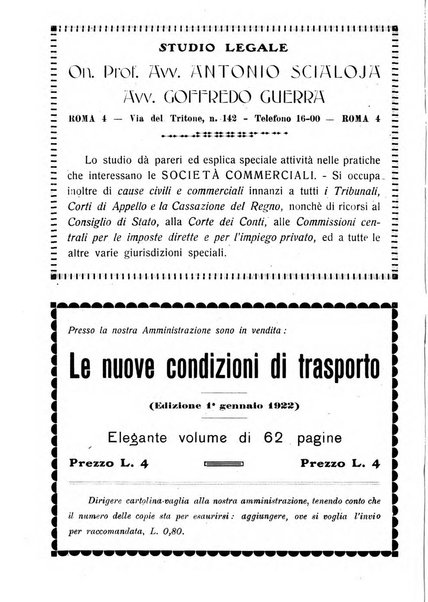 Le ferrovie italiane rivista quindicinale di dottrina, giurisprudenza, legislazione ed amministrazione ferroviaria