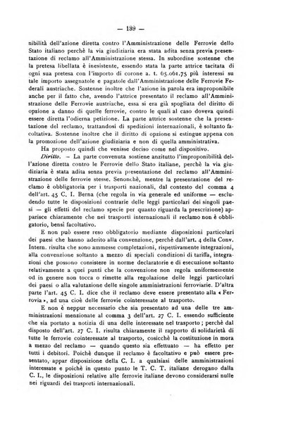 Le ferrovie italiane rivista quindicinale di dottrina, giurisprudenza, legislazione ed amministrazione ferroviaria