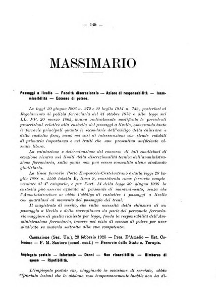 Le ferrovie italiane rivista quindicinale di dottrina, giurisprudenza, legislazione ed amministrazione ferroviaria