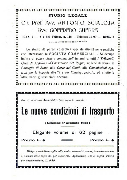 Le ferrovie italiane rivista quindicinale di dottrina, giurisprudenza, legislazione ed amministrazione ferroviaria