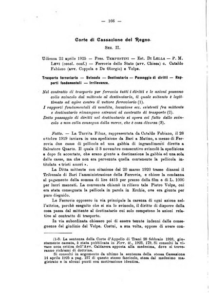 Le ferrovie italiane rivista quindicinale di dottrina, giurisprudenza, legislazione ed amministrazione ferroviaria