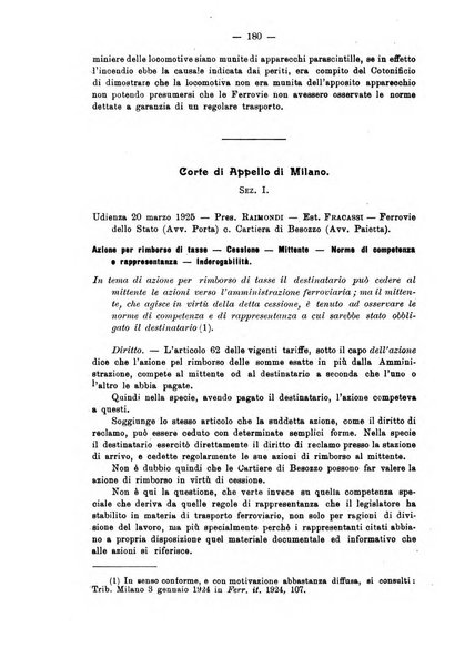 Le ferrovie italiane rivista quindicinale di dottrina, giurisprudenza, legislazione ed amministrazione ferroviaria