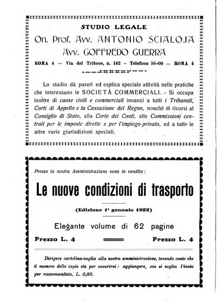 Le ferrovie italiane rivista quindicinale di dottrina, giurisprudenza, legislazione ed amministrazione ferroviaria