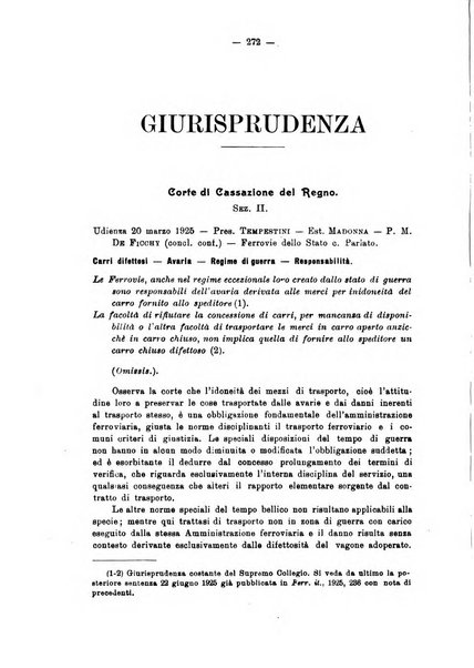 Le ferrovie italiane rivista quindicinale di dottrina, giurisprudenza, legislazione ed amministrazione ferroviaria