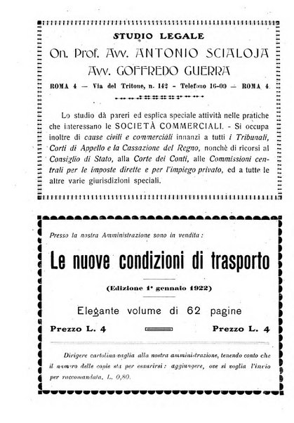 Le ferrovie italiane rivista quindicinale di dottrina, giurisprudenza, legislazione ed amministrazione ferroviaria