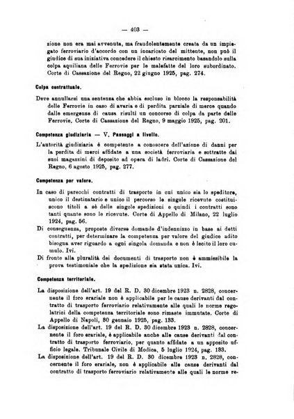 Le ferrovie italiane rivista quindicinale di dottrina, giurisprudenza, legislazione ed amministrazione ferroviaria