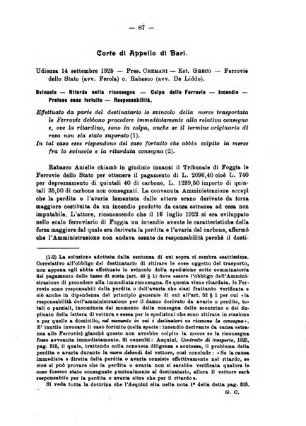 Le ferrovie italiane rivista quindicinale di dottrina, giurisprudenza, legislazione ed amministrazione ferroviaria