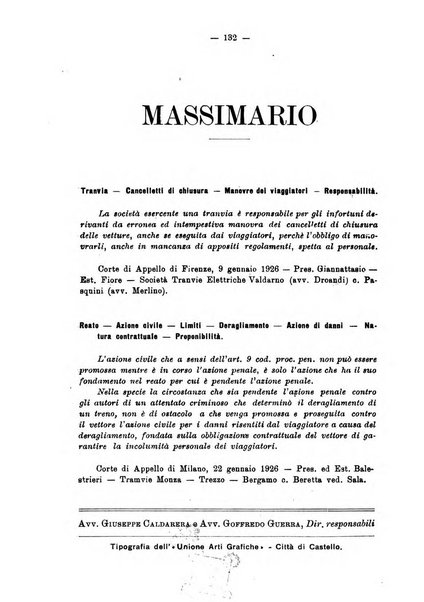 Le ferrovie italiane rivista quindicinale di dottrina, giurisprudenza, legislazione ed amministrazione ferroviaria