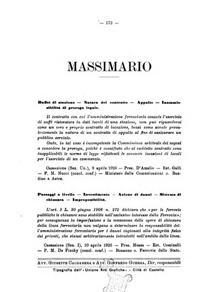 Le ferrovie italiane rivista quindicinale di dottrina, giurisprudenza, legislazione ed amministrazione ferroviaria