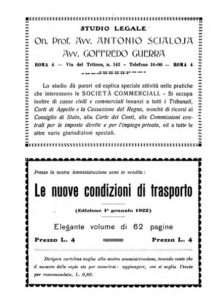 Le ferrovie italiane rivista quindicinale di dottrina, giurisprudenza, legislazione ed amministrazione ferroviaria