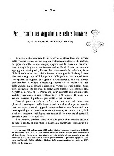 Le ferrovie italiane rivista quindicinale di dottrina, giurisprudenza, legislazione ed amministrazione ferroviaria