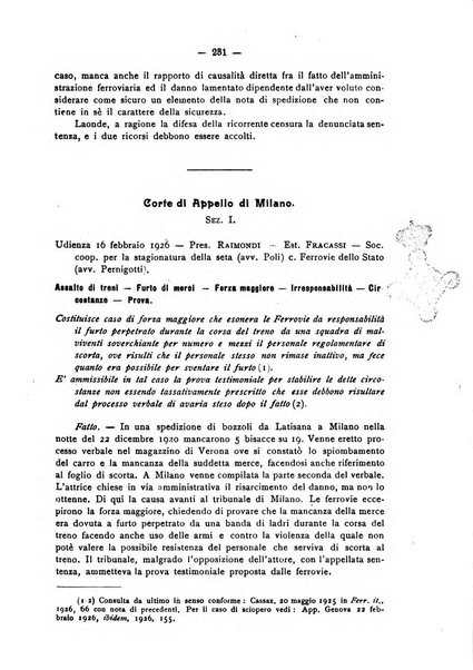 Le ferrovie italiane rivista quindicinale di dottrina, giurisprudenza, legislazione ed amministrazione ferroviaria