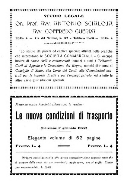 Le ferrovie italiane rivista quindicinale di dottrina, giurisprudenza, legislazione ed amministrazione ferroviaria