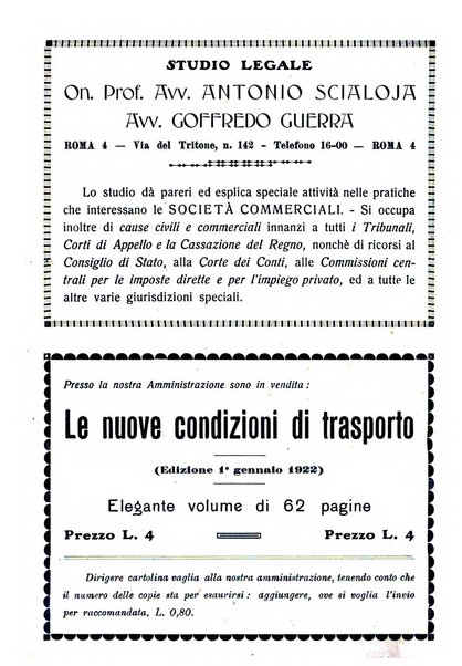 Le ferrovie italiane rivista quindicinale di dottrina, giurisprudenza, legislazione ed amministrazione ferroviaria