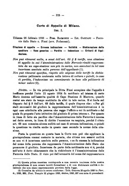 Le ferrovie italiane rivista quindicinale di dottrina, giurisprudenza, legislazione ed amministrazione ferroviaria