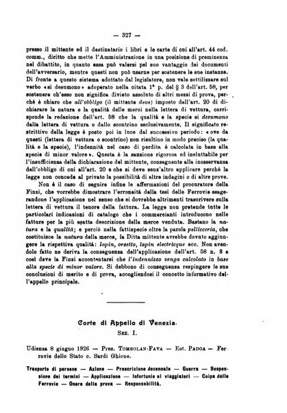 Le ferrovie italiane rivista quindicinale di dottrina, giurisprudenza, legislazione ed amministrazione ferroviaria