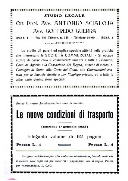 Le ferrovie italiane rivista quindicinale di dottrina, giurisprudenza, legislazione ed amministrazione ferroviaria